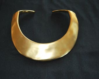 Vintage Kenneth Lane Gold Tone Collar Necklace