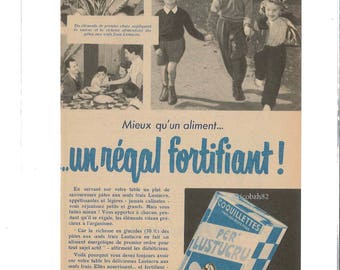 Old advertisement for pasta Lustucru