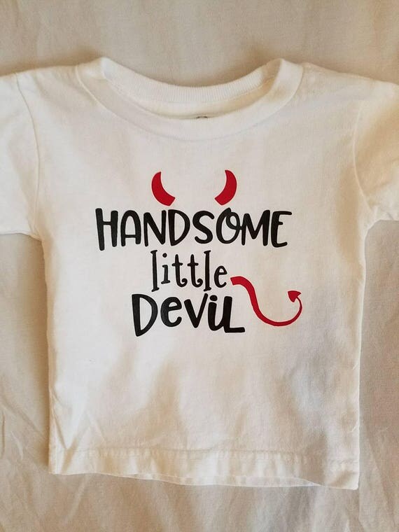 Items similar to Handsome Little Devil // Boys Halloween Shirt