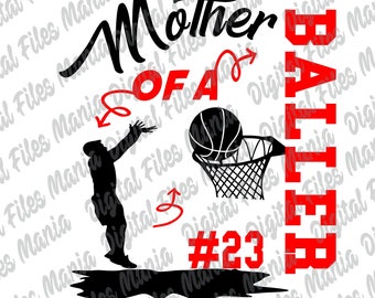 Basketball Mom Svg, Eps, Dxf, and Jpg Silhouette and Cricit Files Digital Download
