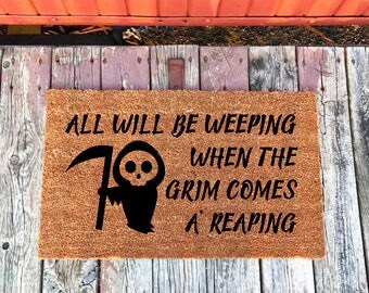 Halloween Doormat, Halloween Welcome Mat, Personalized Halloween Welcome Mat, Fall Doormat, Halloween Home Decor, Halloween Decorations