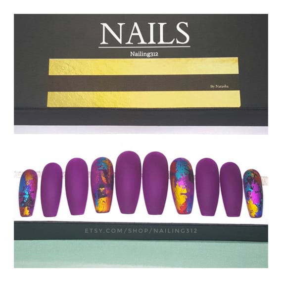 Love TKO Press on Nails Coffin Nails Glue On Nails