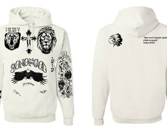 Justin Bieber Newest Tattoos hooded sweatshirt