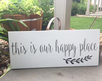 this is our happy place sign- family sign