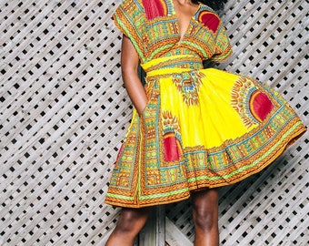 African Ladies Prom Dress Dashiki dress,, African Clothing, African Wax Print. Gown, Dashiki, African ladies wear,African wear,Africanskirt