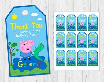 Peppa pig thank you | Etsy
