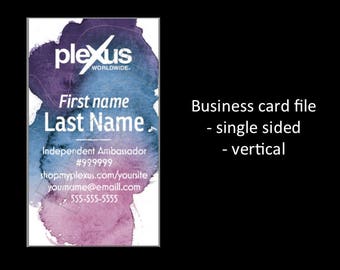 Plexus Business Card (DIGITAL file) - Vertical Single sided