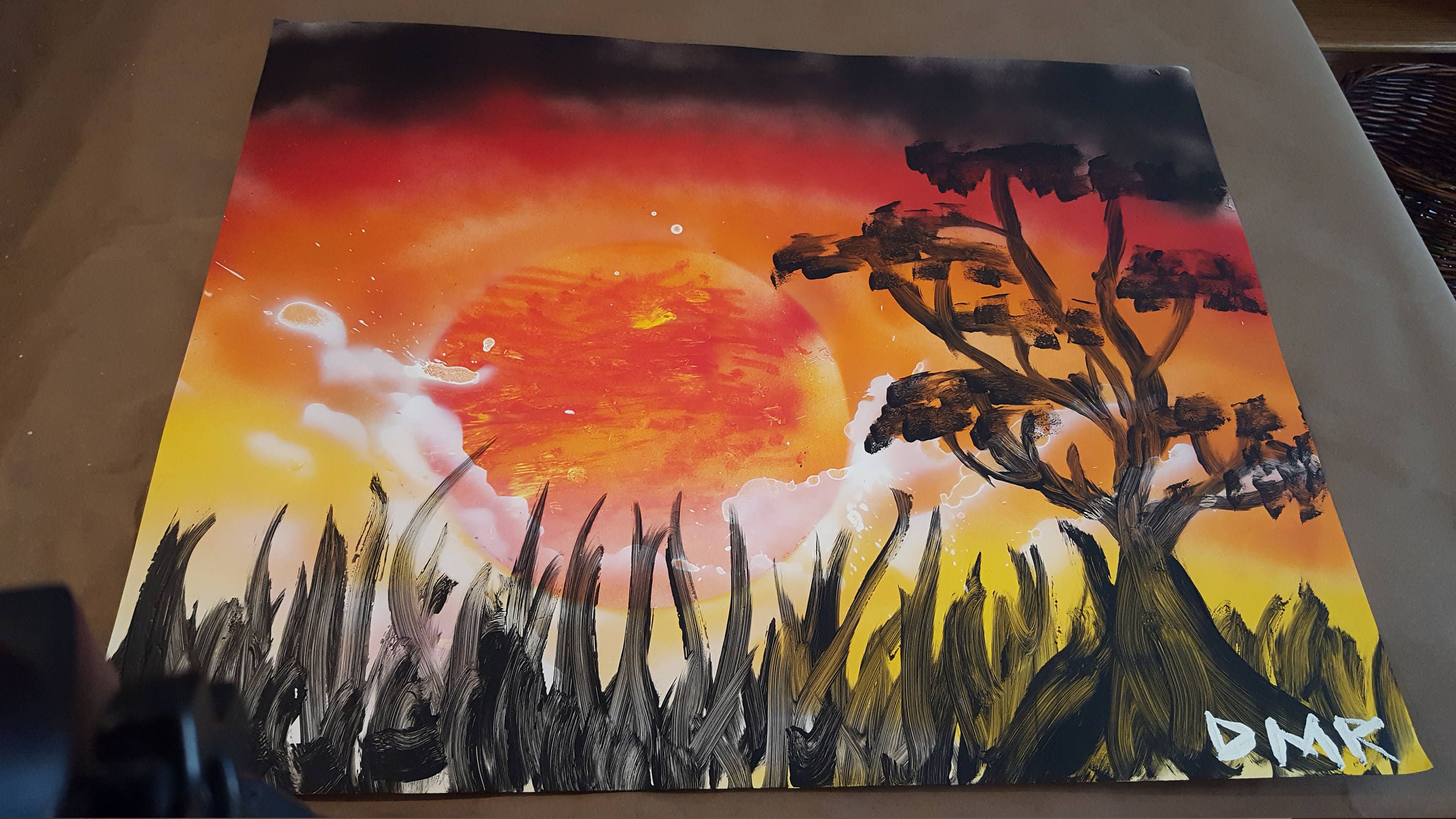 Spray Paint Art Sunset