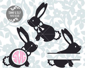 Bunny SVG - Silhouette, Cricut, Cutting File, Animal svg, Digital Download, dxf, png, jpg, pdf