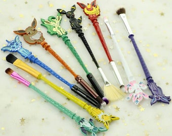 9pcs set make up brushes pokemon GO inpired jewelry Makeup brush Lovely animals/game Women jewelry Cosmetic brush gift for her