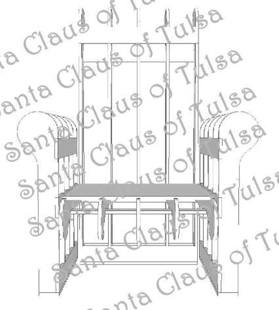 Santa Chair Throne Plans, This is for Plans only! from SantasWoodshop