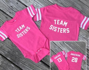 Kid's Jersey set, Sibling outfits, Personalized Kid's Jersey, Custom T-shirt, Toddler T-Shirt, Siblings Set, Siblings Jerseys, Onesie Jersey