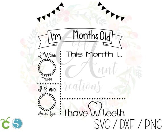 Download Milestone Board / Monthly / First Year / Baby / SVG / DXF