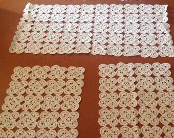 6 handmade crochet doilies