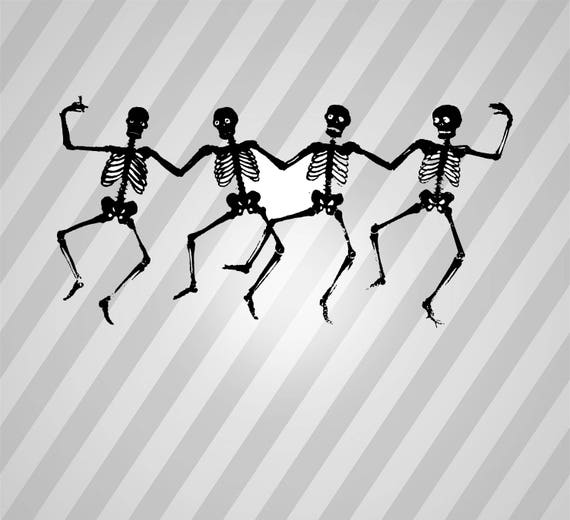 Download dancing skeletons Svg Dxf Eps Silhouette Rld RDWorks Pdf Png