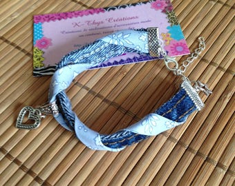 Bracelet Bohemian spirit of denim and liberty