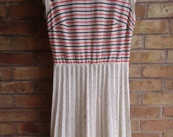 Vintage casual stripe top dress