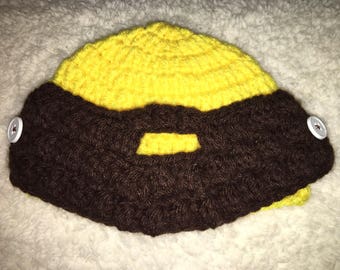 Newborn baby beard hat insert