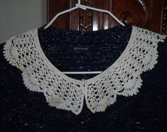 Charmarmant crochet lace Peter Pan collar