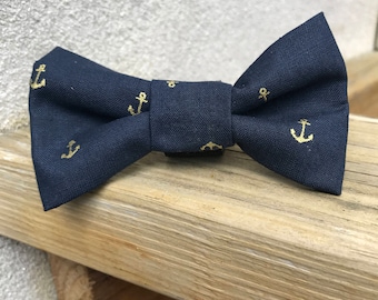 Sailor Blue with gold anchors
