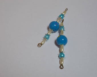set of 2 pendants beads made by myself