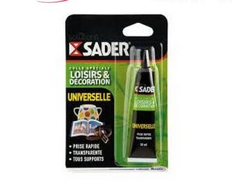 SADER UNIVERSAL Contact Glue for crafts 30ML COLLE Contact Univeselle Loisir Créatifs