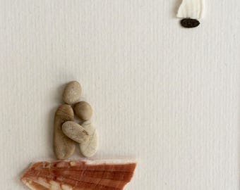Pair of Mussel with sailboat