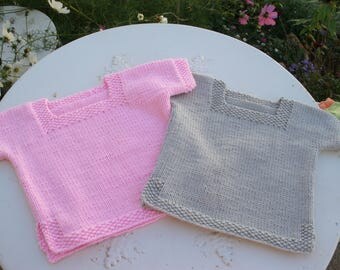 solid sailor, size 2, choose pink or gray, cotton