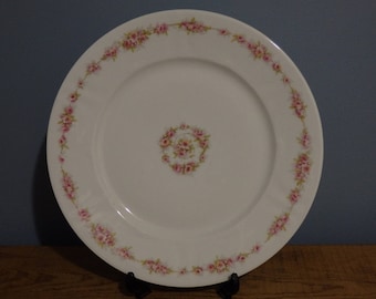 Set of 4 Theodore Haviland Limoges France Patent Applied for Dinner Plates,Pink Floral Pattern,Vintage China,Wedding China