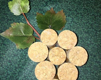 Handmade cork grape cluster ornaments/wall hanging