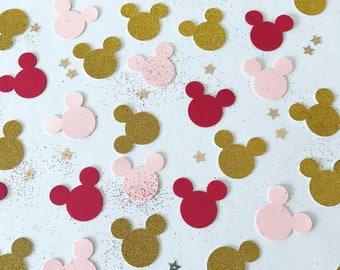 Mickey Mouse Confetti, Three Colours, Mickey Mouse Inspired, Party Decorations, Red, Black and Silver Glitter, other colours available