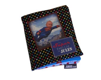 mOn livre doudou is a book in fabric with your photos. Send your photos write your texts choose your fabrics and I take care of everything
