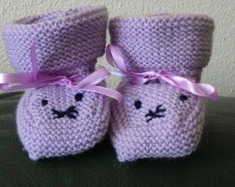 Purple slippers one size