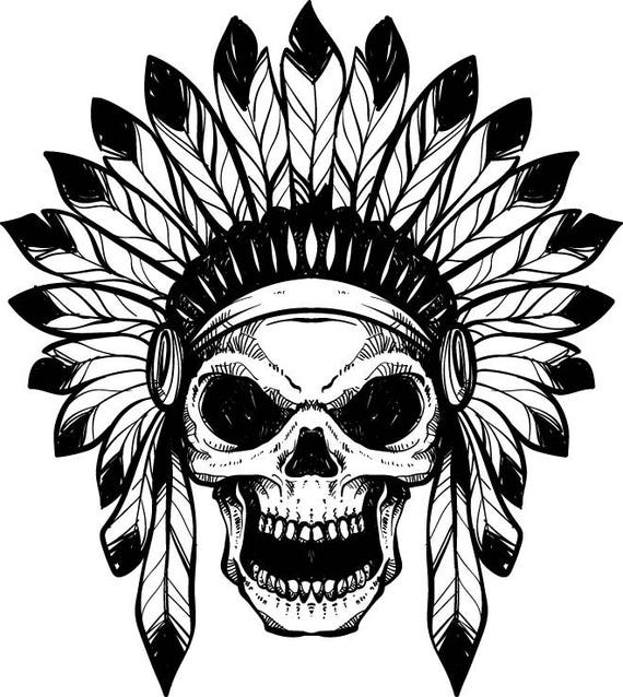 Download Indian Skull svg - Indian Skull clipart- Indian Skull ...