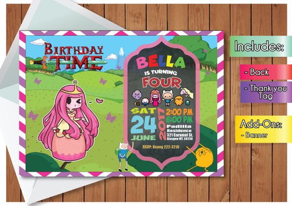 Adventure Time Invitation Card 10