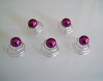 Collier Perles Rose Fuchsia Pour Robe De Mariée Ou Soirée - Style Fantaisie