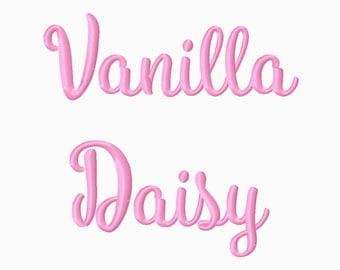 5 Size** Vanilla Daisy Embroidery Fonts Set 1 BX Fonts PES Embroidery Monogram Fonts Alphabets Embrilliance Font - Instant Download