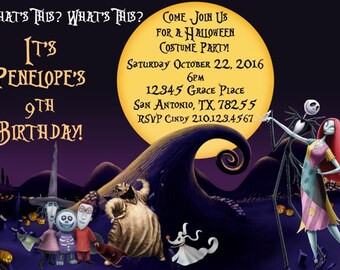Nightmare Before Christmas Birthday Invitation