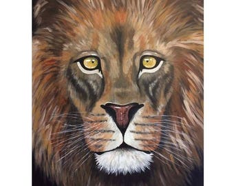 Original abstract Lion painting