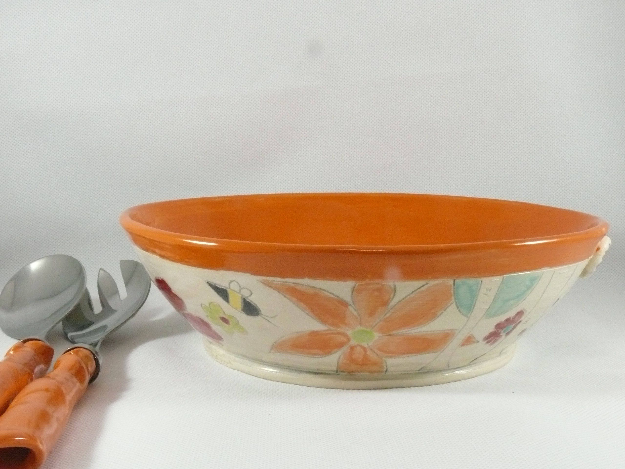 Large Ceramic Serving Bowl for pasta family size salad