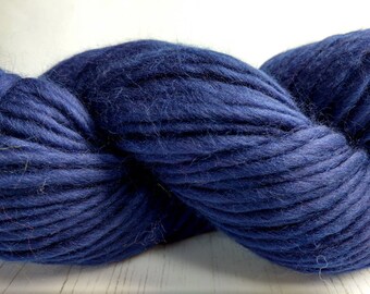 Super Chunky Merino Yarn - Bulky Knitting Yarn - Merino Wool Yarn - Pencil Roving - Midnight Blue, Navy Blue, Dark Blue - 200g