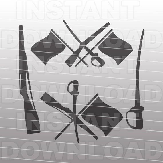 Marching Band Color Guard Rifle Sabre SVG File cricut