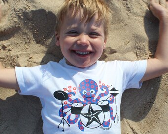 Phish Shirt, Octopus Drummer, Phish Baby, Phish Kids, Fishman Print, Jon Fishman, Phish T-Shirt, Phish One-piece, Phish Bodysuit, Nautical