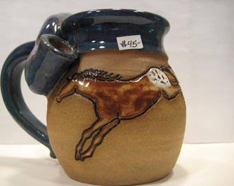 Horse YIPPIE KI-AY Wake and Bake Mug... Smaller Size - Wake and Bake Mug.... Mug and a Pipe.... Awesome !!! ....... a25