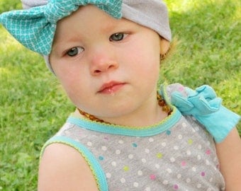 SALE Beanie Pattern Pattern Tutorial Knit BOW Turban Hat 3 months through ladies Instant