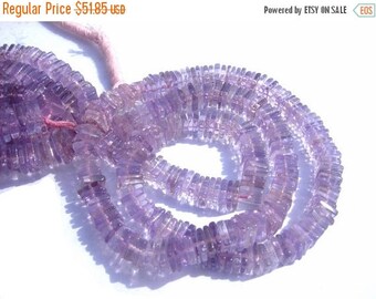 50% Off Sale 16 Inches Strand - Finest Quality Pink Amethyst Square Heishi Cut Beads Size 5 - 6mm Approx