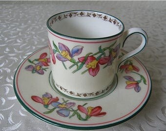 christmasinjuly Colorful Crocus DEMI Cup and Saucer WEDGWOOD