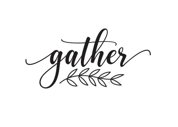 Gather Wall Decal Vinyl Letters Dining Room Sticker