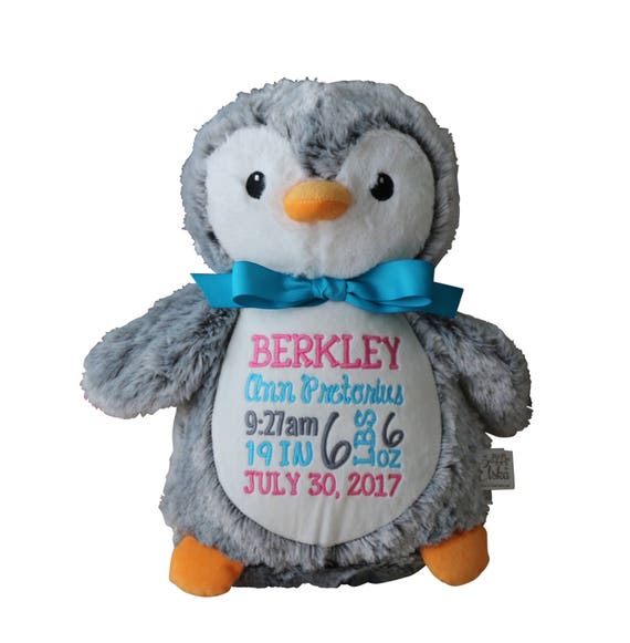 Personalized Stuffed Animal Custom Baby Gift Embroidered