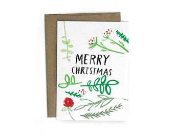 Christmas Sprigs Single A6 Card